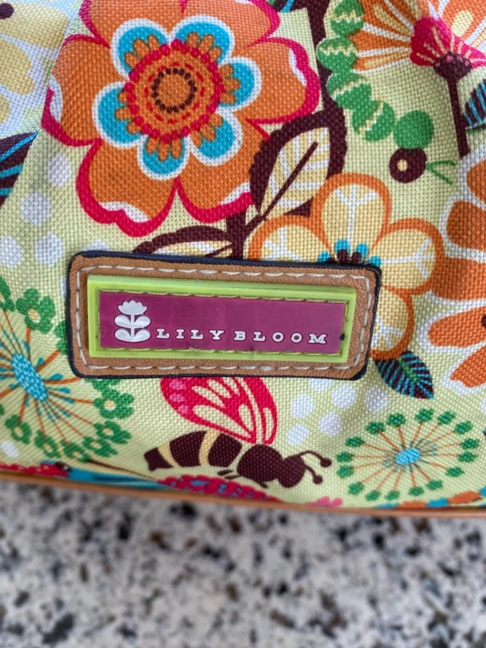 LILY BLOOM Landon Busy Bee Floral Printed Satchel Bag